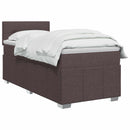 vidaXL Boxspring ágy matraccal Sötét Barna 90 x 200 cm Szövet