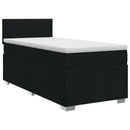 vidaXL Boxspring ágy matraccal fejtámlával Fekete 90 x 200 cm Szövet