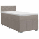 vidaXL Boxspring ágy matraccal fejtámlával Tópszínű 90 x 200 cm Szövet