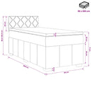 vidaXL Boxspring ágy matraccal Krémszínű 90 x 200 cm Szövet