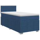 vidaXL Boxspring ágy matraccal fejtámlával Kék 100 x 200 cm Szövet