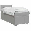 vidaXL Boxspring ágy matraccal Világosszürke 100 x 200 cm Szövet