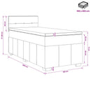vidaXL Boxspring ágy matraccal Világosszürke 100 x 200 cm Szövet