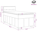 vidaXL Boxspring ágy matraccal Sötétszürke 100 x 200 cm Szövet