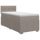 vidaXL Boxspring ágy matraccal Tópszínű 100 x 200 cm Szövet