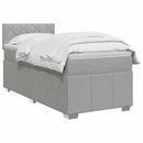 vidaXL Boxspring ágy matraccal Világosszürke 100 x 200 cm Szövet