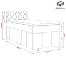 vidaXL Boxspring ágy matraccal Világosszürke 100 x 200 cm Szövet