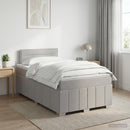 vidaXL Boxspring ágy matraccal Világosszürke 120 x 190 cm Szövet