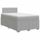 vidaXL Boxspring ágy matraccal Világosszürke 120 x 190 cm Szövet