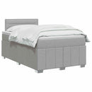 vidaXL Boxspring ágy matraccal Világosszürke 120 x 190 cm Szövet