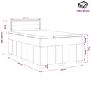 vidaXL Boxspring ágy matraccal Világosszürke 120 x 190 cm Szövet