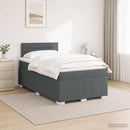 vidaXL Boxspring ágy matraccal Sötétszürke 120 x 190 cm Szövet