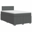 vidaXL Boxspring ágy matraccal Sötétszürke 120 x 190 cm Szövet