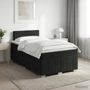 vidaXL Boxspring ágy matraccal fejtámlával Fekete 120 x 190 cm Szövet