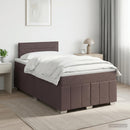 vidaXL Boxspring ágy matraccal Sötét Barna 120 x 190 cm Szövet