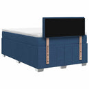 vidaXL Boxspring ágy matraccal fejtámlával Kék 120 x 190 cm Szövet