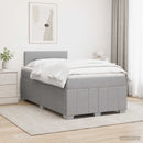 vidaXL Boxspring ágy matraccal Világosszürke 120 x 190 cm Szövet