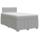 vidaXL Boxspring ágy matraccal Világosszürke 120 x 190 cm Szövet