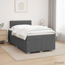vidaXL Boxspring ágy matraccal Sötétszürke 120 x 200 cm Szövet