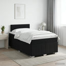 vidaXL Boxspring ágy matraccal fejtámlával Fekete 120 x 200 cm Szövet