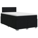 vidaXL Boxspring ágy matraccal fejtámlával Fekete 120 x 190 cm Szövet