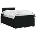 vidaXL Boxspring ágy matraccal fejtámlával Fekete 120 x 190 cm Szövet