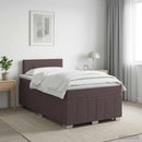 vidaXL Boxspring ágy matraccal Sötét Barna 120 x 200 cm Szövet