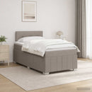 vidaXL Boxspring ágy matraccal Tópszínű 120 x 200 cm Szövet