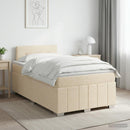 vidaXL Boxspring ágy matraccal Krémszínű 120 x 200 cm Szövet