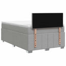 vidaXL Boxspring ágy matraccal Világosszürke 120 x 190 cm Szövet