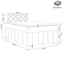 vidaXL Boxspring ágy matraccal Világosszürke 120 x 190 cm Szövet