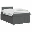 vidaXL Boxspring ágy matraccal Sötétszürke 120 x 190 cm Szövet