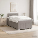 vidaXL Boxspring ágy matraccal Tópszínű 120 x 200 cm Szövet