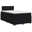 vidaXL Boxspring ágy matraccal fejtámlával Fekete 120 x 200 cm Szövet