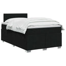 vidaXL Boxspring ágy matraccal fejtámlával Fekete 120 x 200 cm Szövet