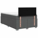vidaXL Boxspring ágy matraccal Sötétszürke 120 x 200 cm Szövet