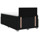 vidaXL Boxspring ágy matraccal fejtámlával Fekete 120 x 200 cm Szövet