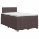 vidaXL Boxspring ágy matraccal Sötét Barna 120 x 200 cm Szövet
