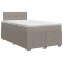 vidaXL Boxspring ágy matraccal Tópszínű 120 x 200 cm Szövet