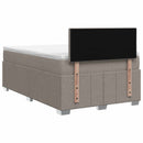 vidaXL Boxspring ágy matraccal Tópszínű 120 x 200 cm Szövet