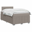 vidaXL Boxspring ágy matraccal Tópszínű 120 x 200 cm Szövet