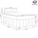 vidaXL Boxspring ágy matraccal Krémszínű 120 x 200 cm Szövet