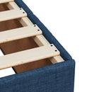 vidaXL Boxspring ágy matraccal fejtámlával Kék 120 x 200 cm Szövet