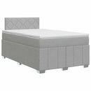 vidaXL Boxspring ágy matraccal Világosszürke 120 x 200 cm Szövet