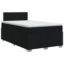 vidaXL Boxspring ágy matraccal fejtámlával Fekete 120 x 200 cm Szövet