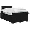 vidaXL Boxspring ágy matraccal fejtámlával Fekete 120 x 200 cm Szövet