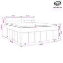 vidaXL Boxspring ágy matraccal Sötétszürke 140 x 190 cm Szövet