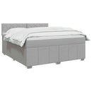 vidaXL Boxspring ágy matraccal Világosszürke 140 x 190 cm Szövet