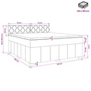 vidaXL Boxspring ágy matraccal Világosszürke 140 x 190 cm Szövet