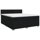 vidaXL Boxspring ágy matraccal fejtámlával Fekete 140 x 190 cm Szövet